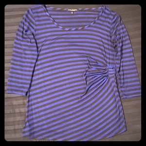 Half Sleeve Striped Blouse